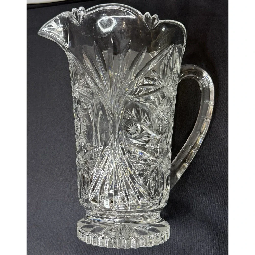 Crystal Clear Industries Edinburgh Lead Crystal Pitcher VINTAGE Mint Condition